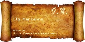 Ilg Marianna névjegykártya
